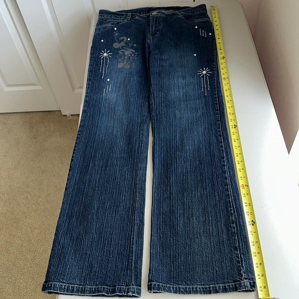 Disney Women's Dark Blue Straight Leg Jeans - Picture 6 of 16